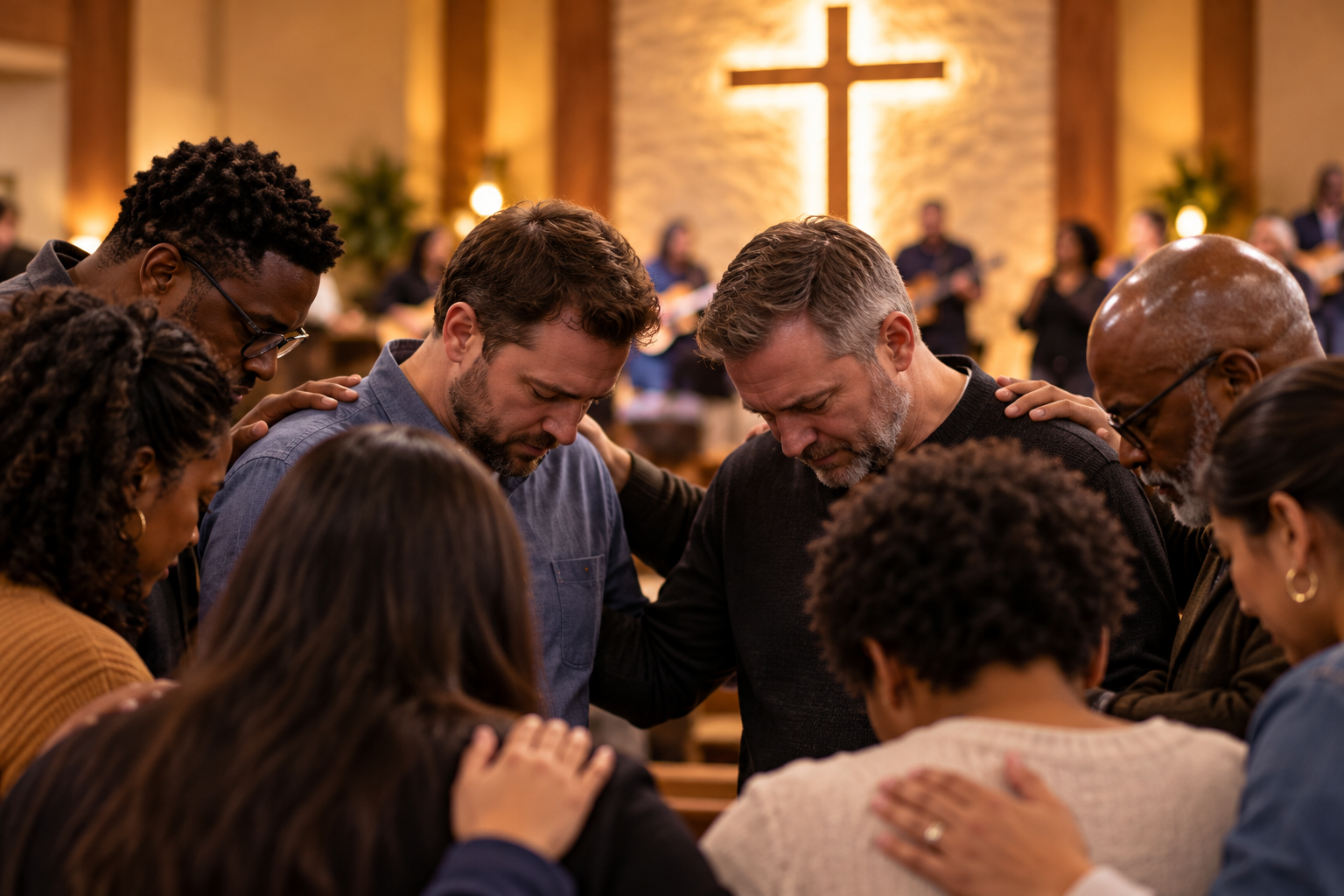 People praying together